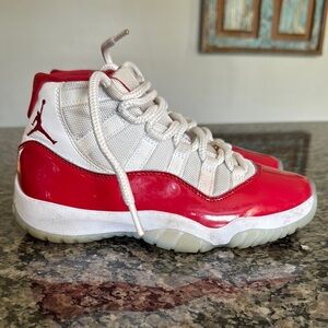 Jordan retro 11 Cherry Red and White Sneakers Y4.5 or W6.5